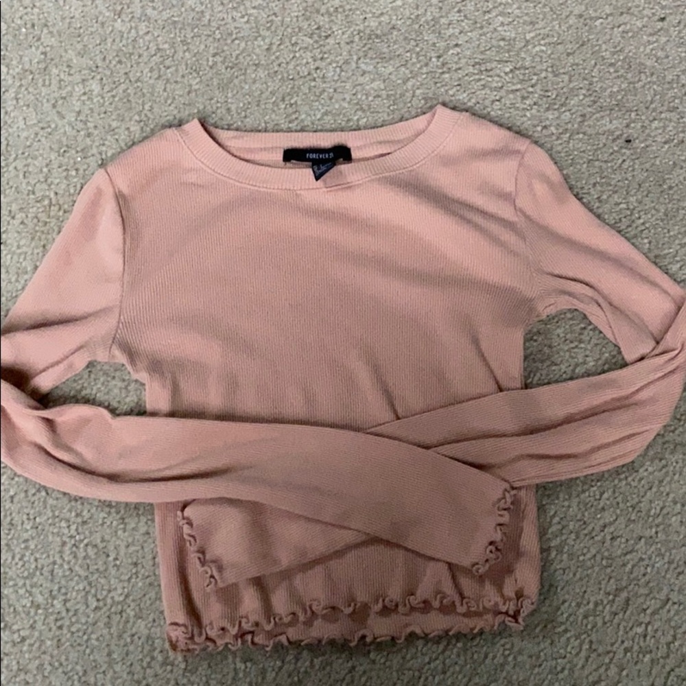 Forever 21 cropped Longsleeve top